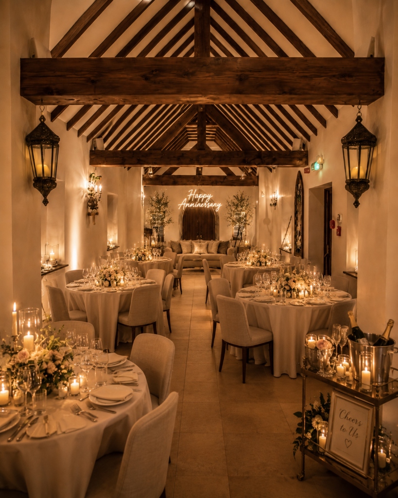 Elegant Chapel Style Anniversary Setting