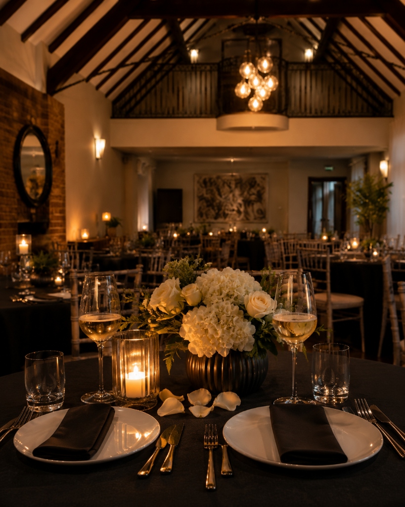 Candlelit Birthday Table Setup